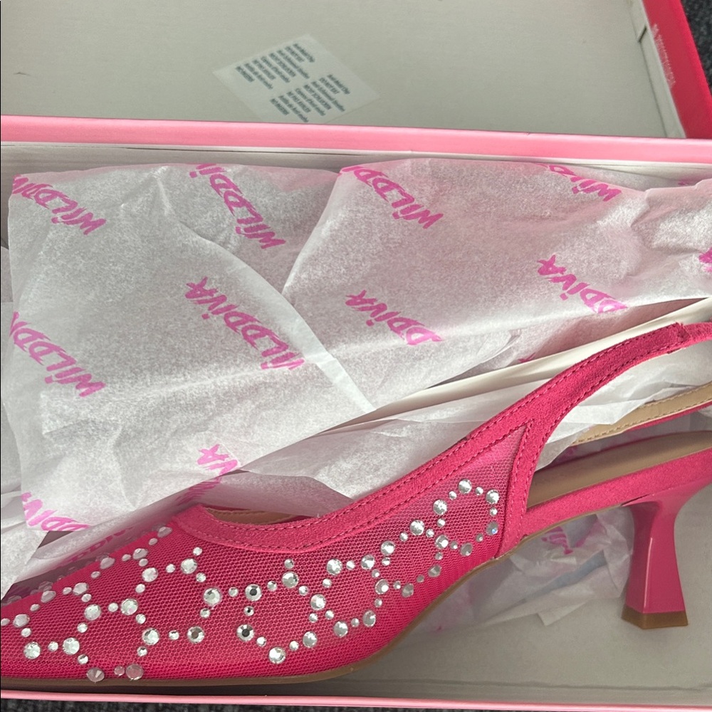 Wild Diva Hot Pink Embellished Heels